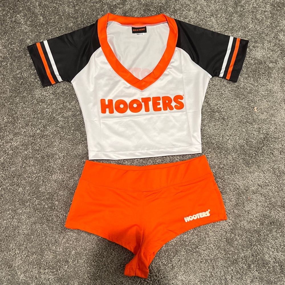 REAL HOOTERS UNIFORM COSTUME - SPORT TOP xs